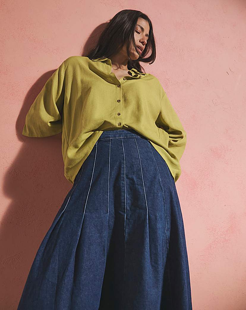 Linen Mix Half Sleeve Shirt