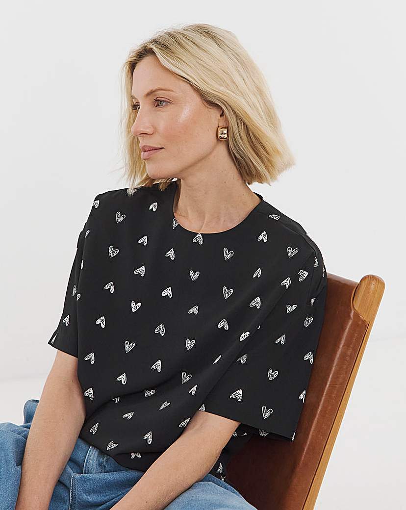 Printed Boxy Top