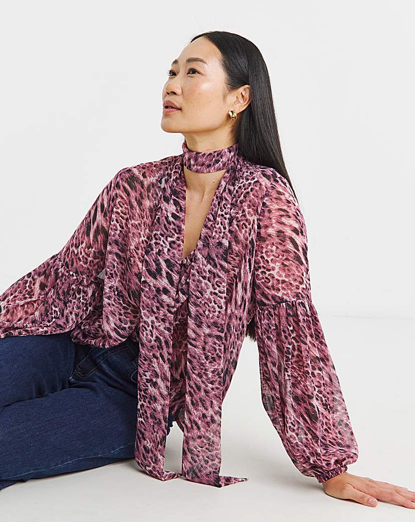 Georgette Collarless Blouse