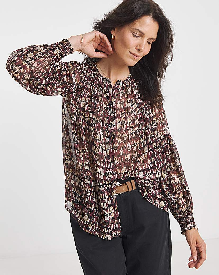 New In - Georgette Collarless Blouse