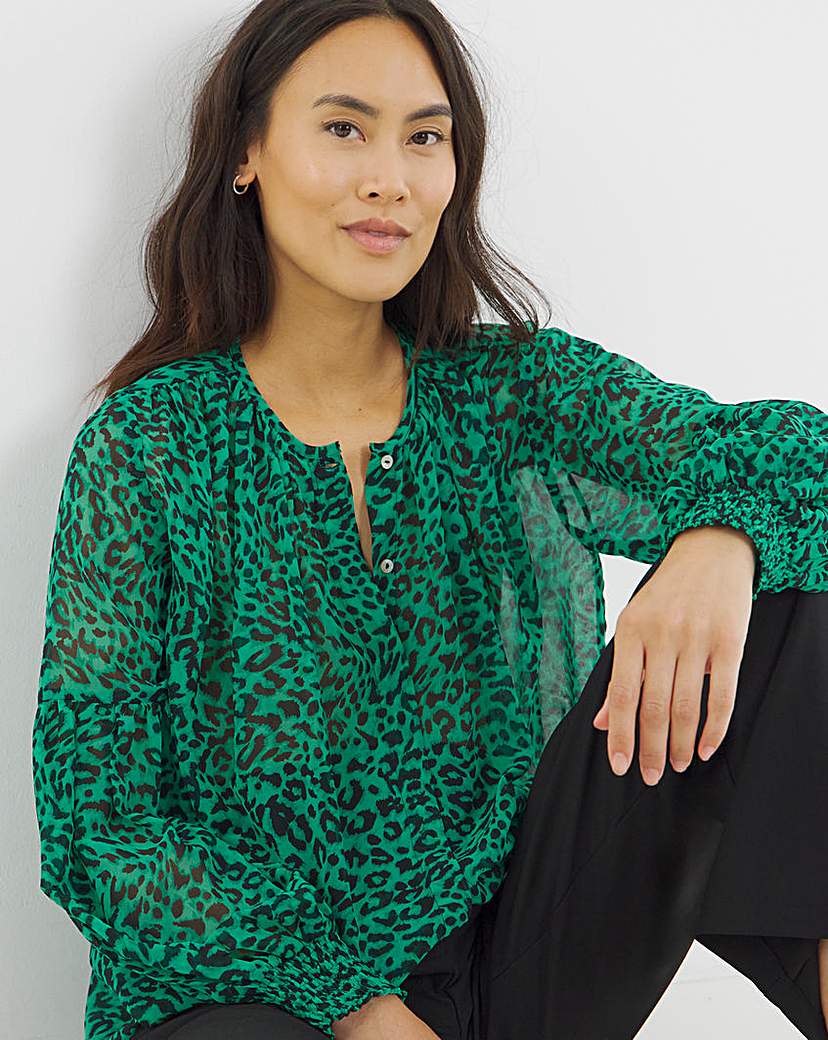 New In - Georgette Collarless Blouse