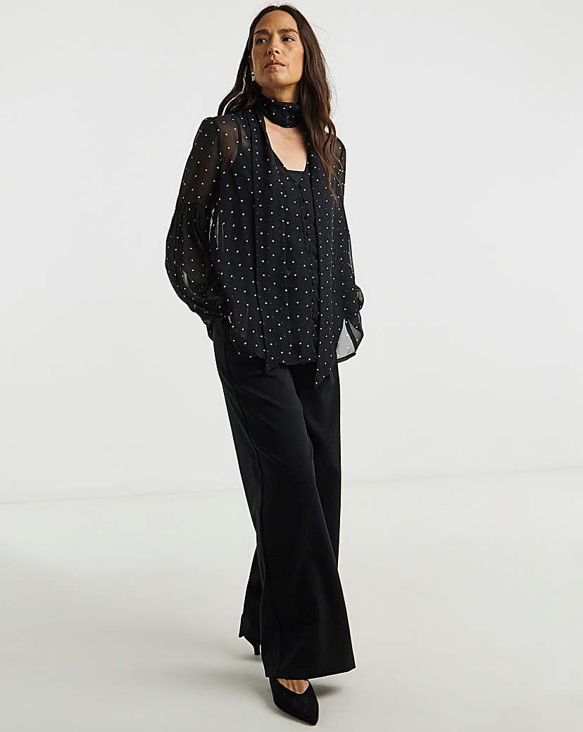 New In - Georgette Collarless Blouse