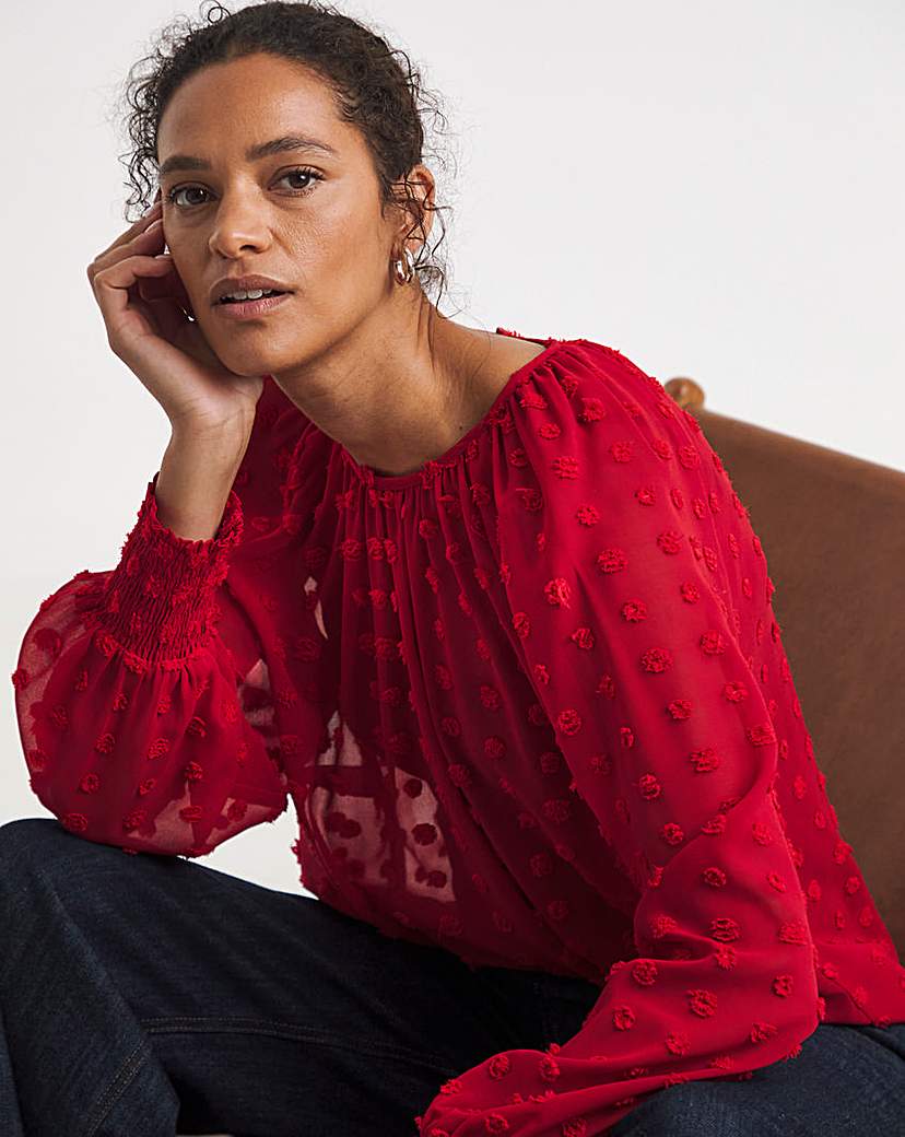 New In - Dobby Long Sleeve Blouse