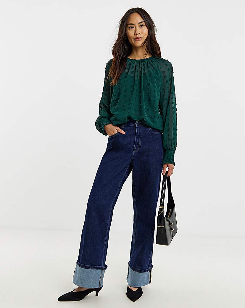 New In - Dobby Long Sleeve Blouse