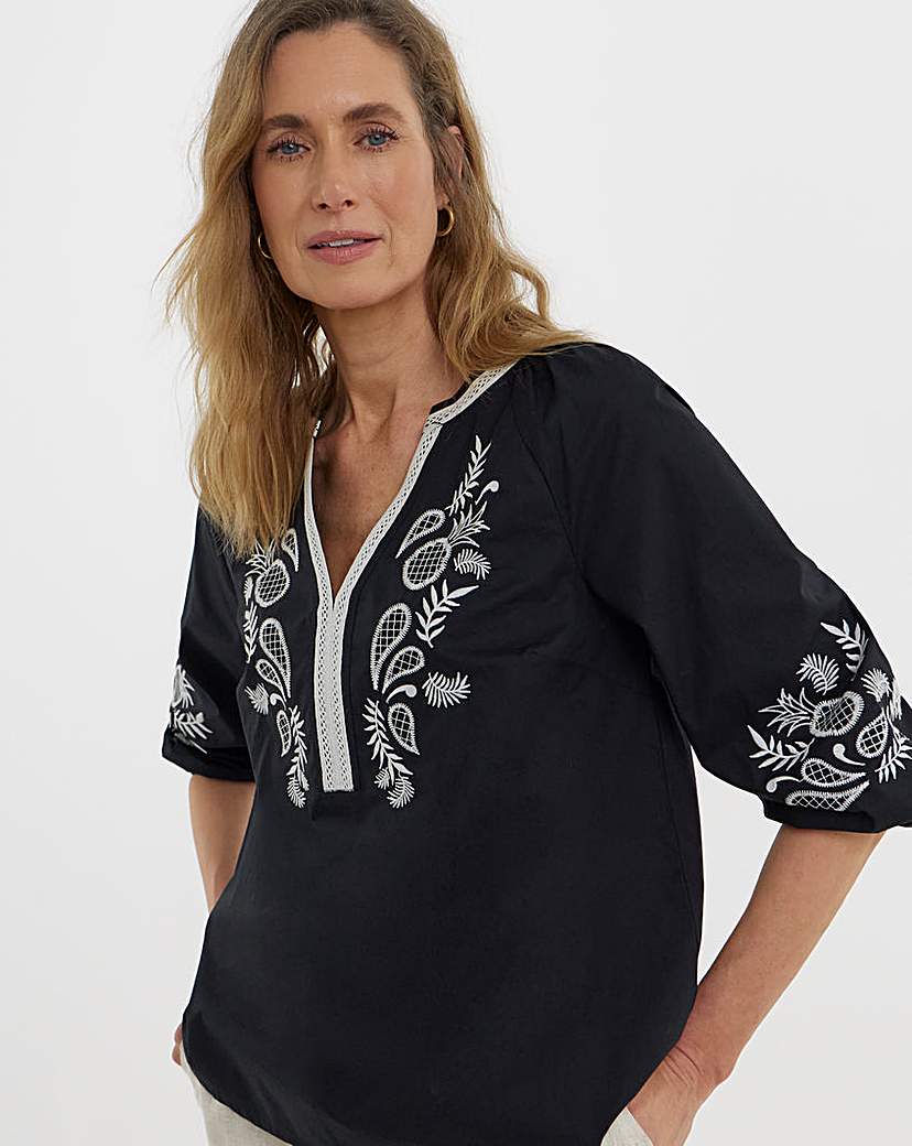 Embroidered Tunic Top