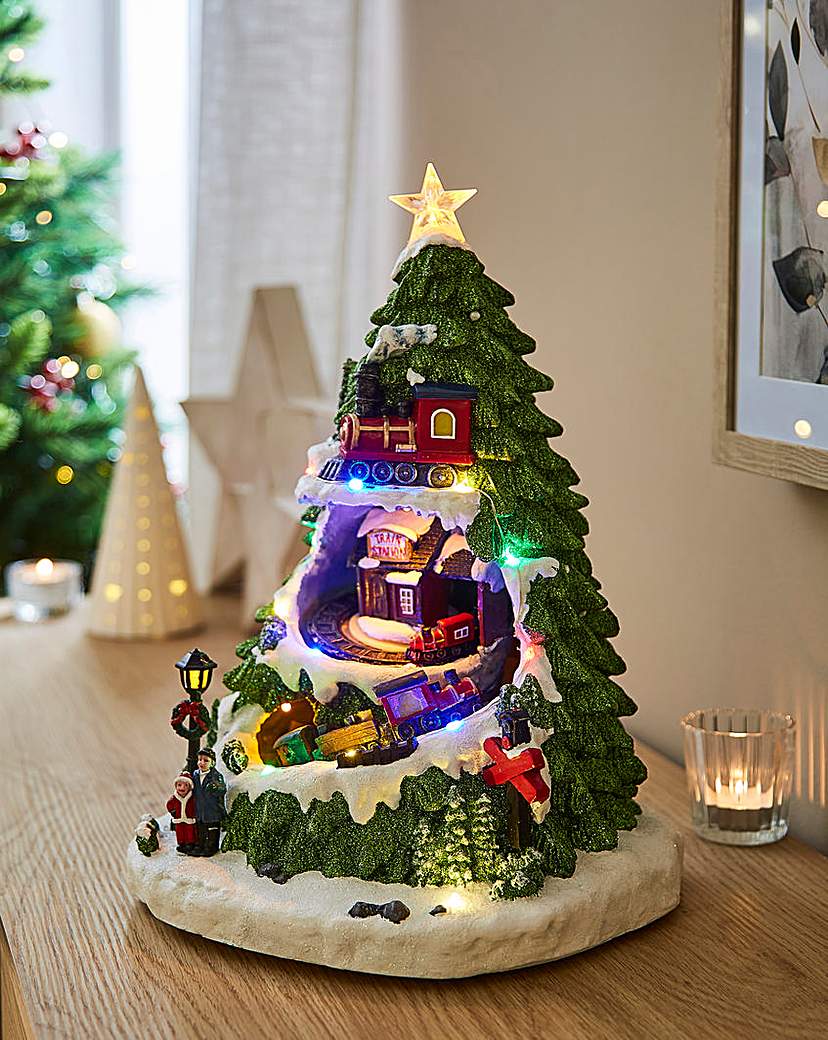 Christmas Tree Lit Scene