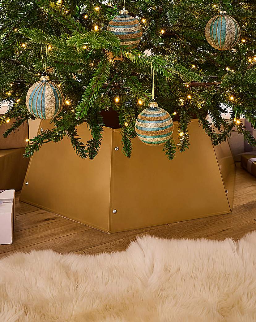 Metal Tree Skirt - Gold