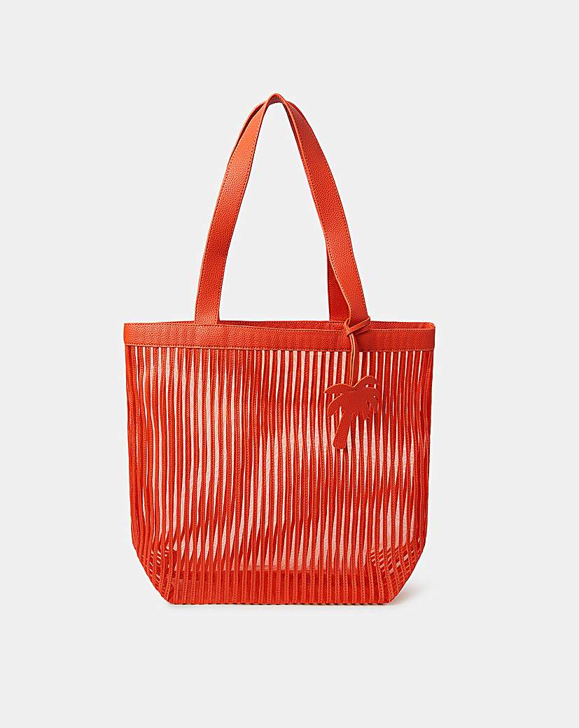 Accessorize Mesh Stripe Shopper Bag