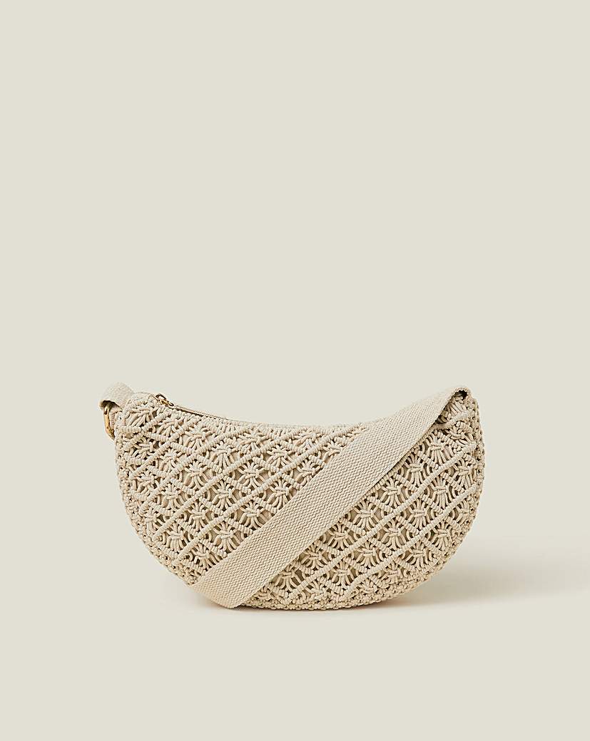 Accessorize Macrame Sling CrossBody Bag Natural Accessorize …