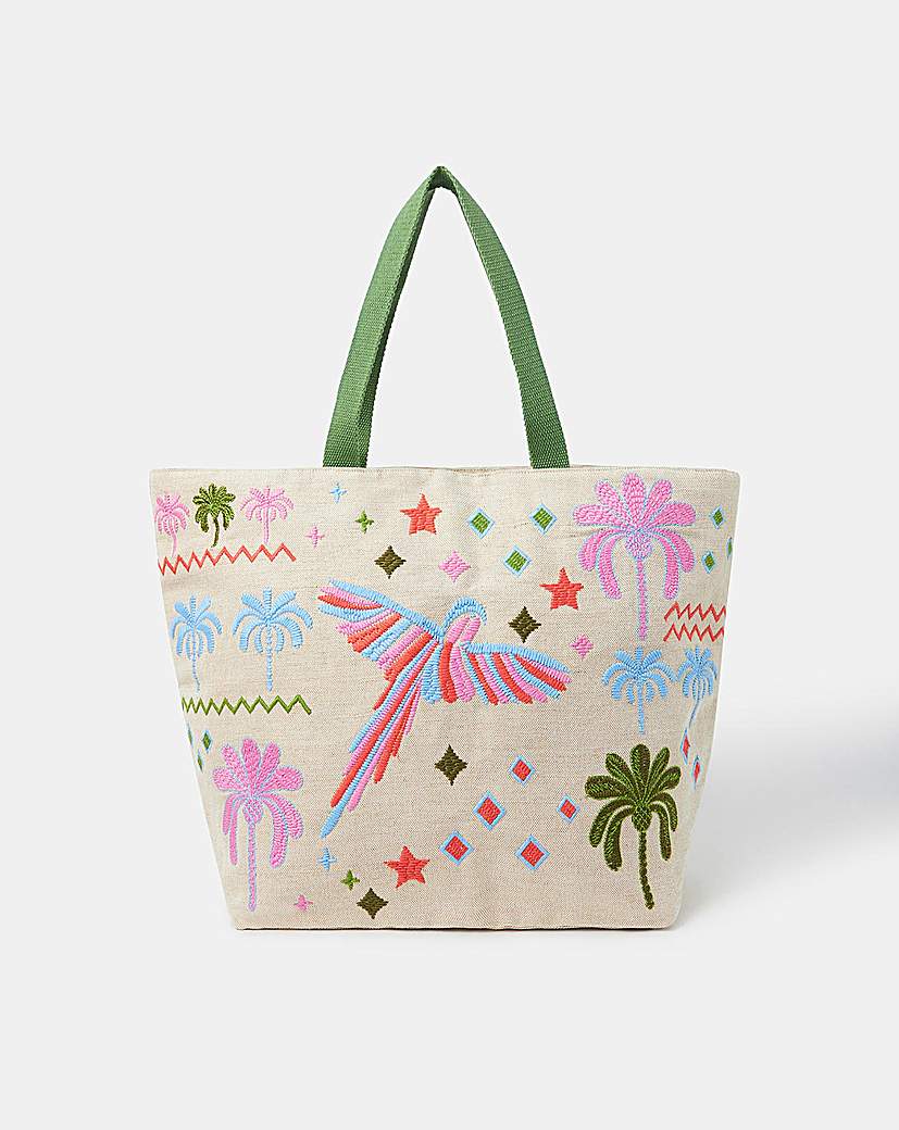 New In - Accessorize Embroidered Tote Bag