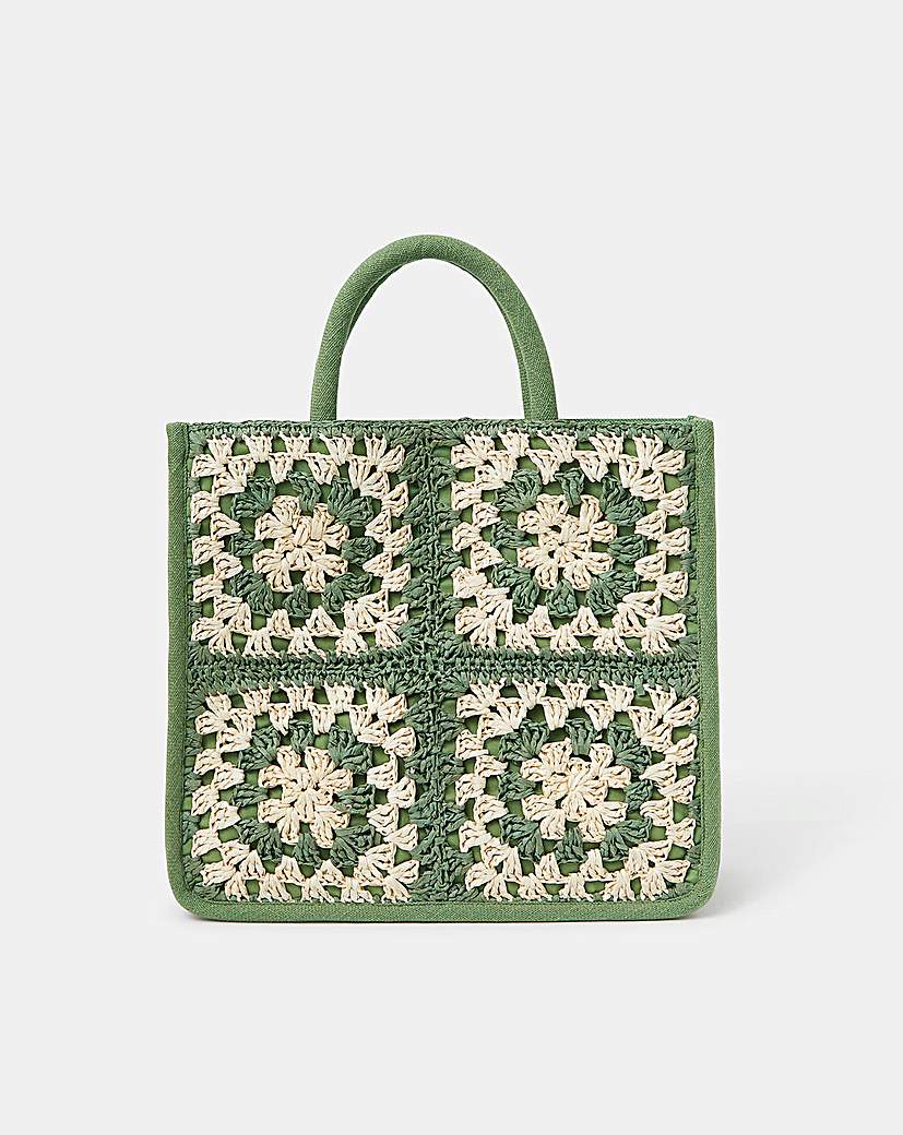 Accessorize Crochet Raffia Handbag