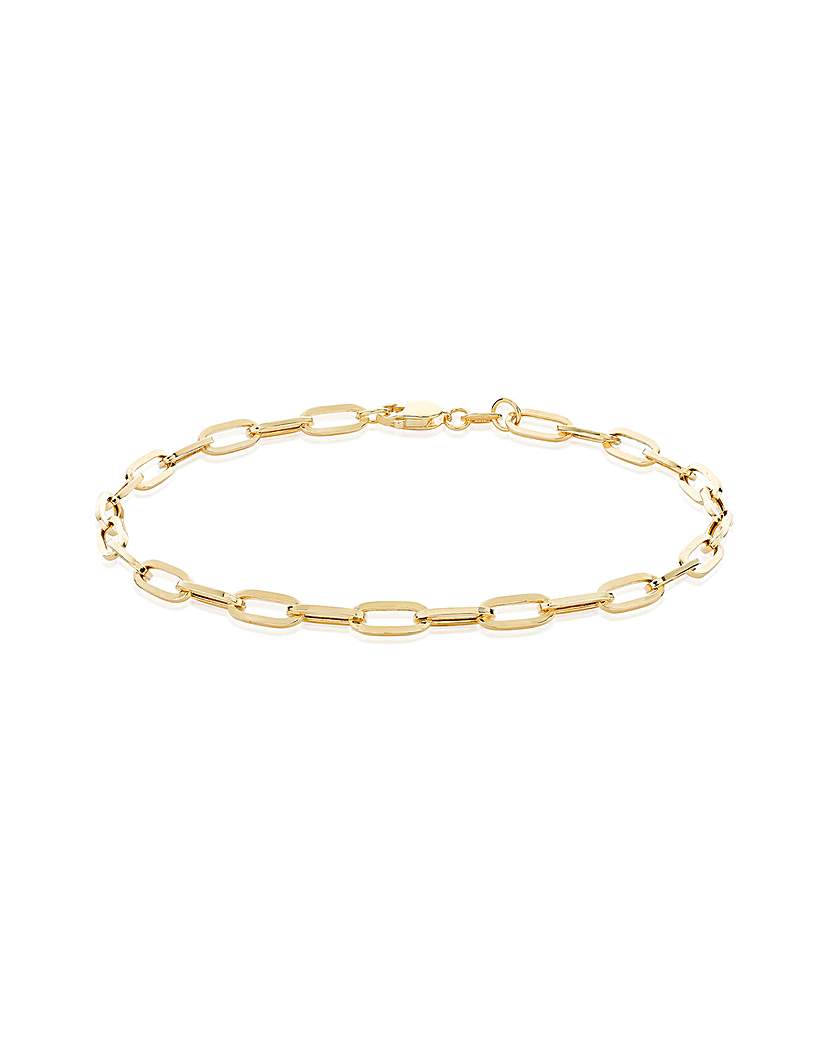 New In - 9ct Yellow Gold Paper Chain Bracelet