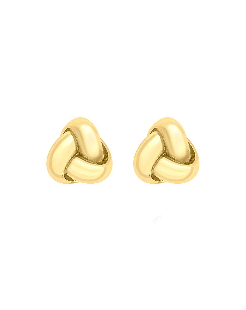 New In - 9ct Yellow Gold Knot Stud Earrings