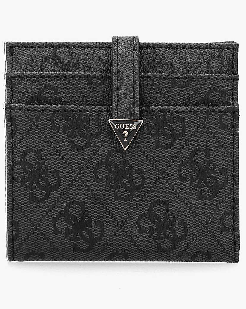 New In - Guess Sibel Coal Logo Card Case - Coal