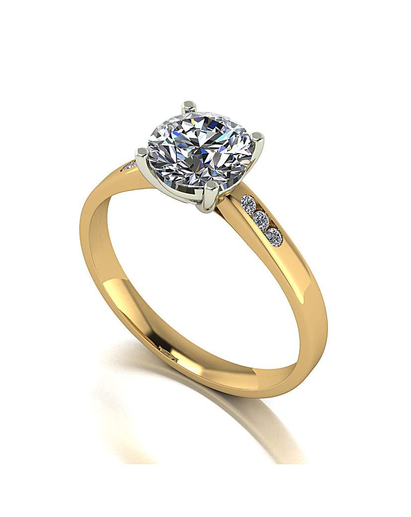 New In - 9ct Yellow Gold Moissanite Ring