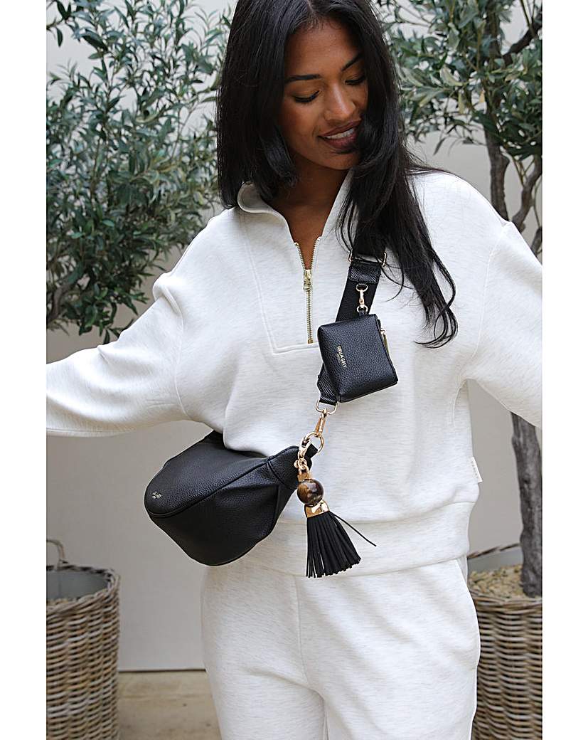 New In - Luella Grey Lauren Black Sling Bag