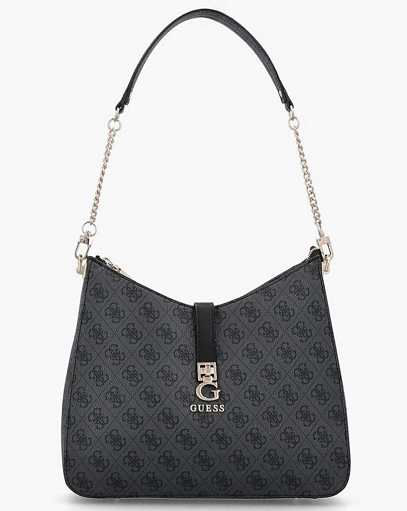 New In - Guess Zamira Coal Logo Hobo Shoulder Bag