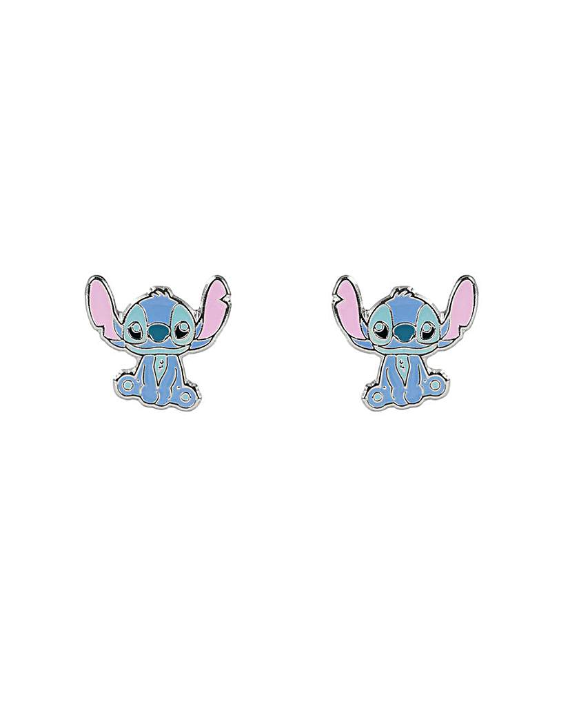 Stitch Enamel Stud Earrings Silver Disney