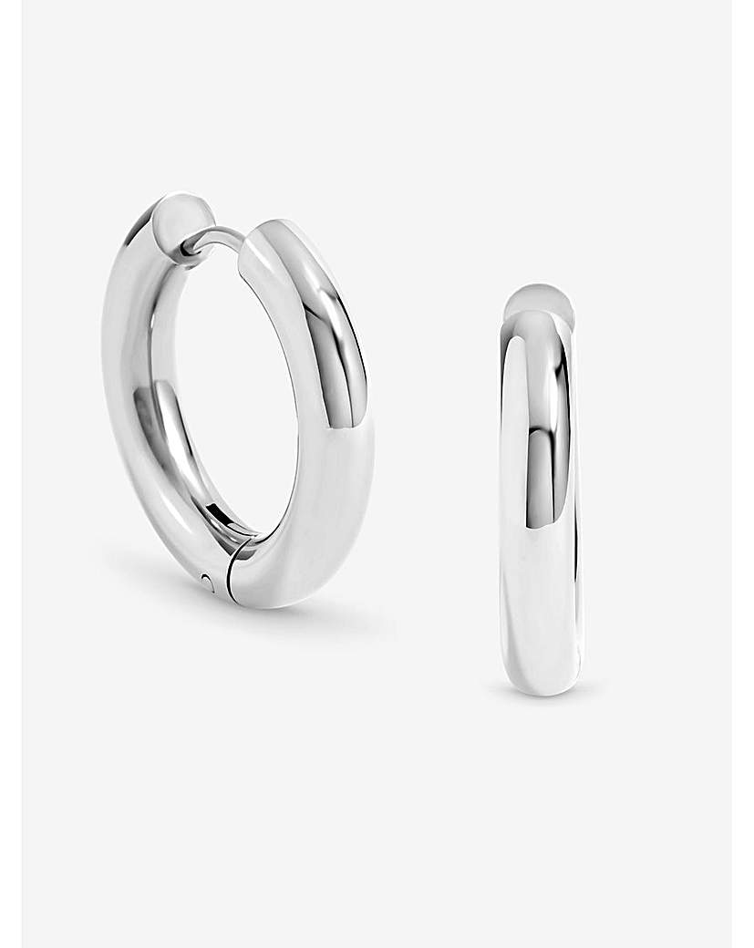 Jon Richard Silver Medium Chubby Hoops