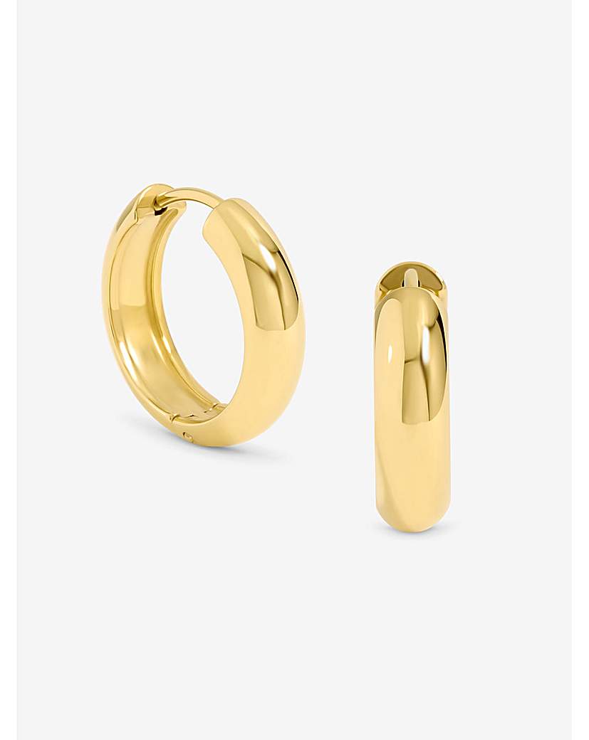 Jon Richard Gold Plated Small Flat Hoops …