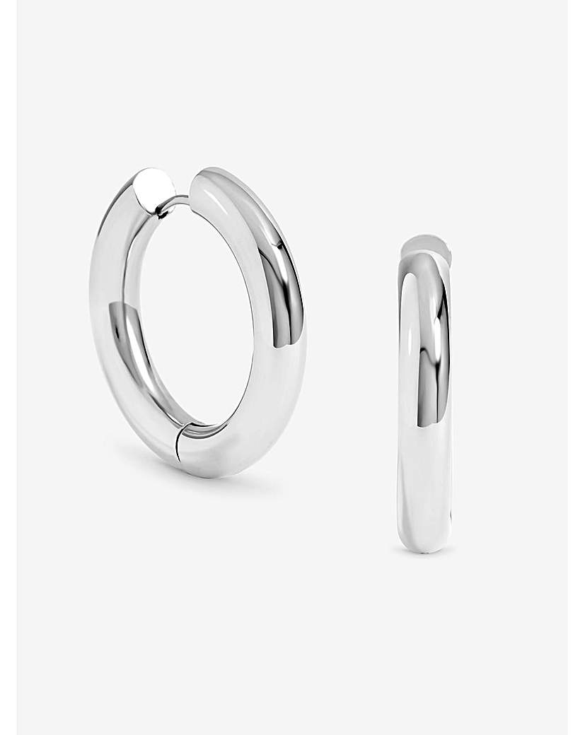 Jon Richard Silver Large Chubby Hoops
