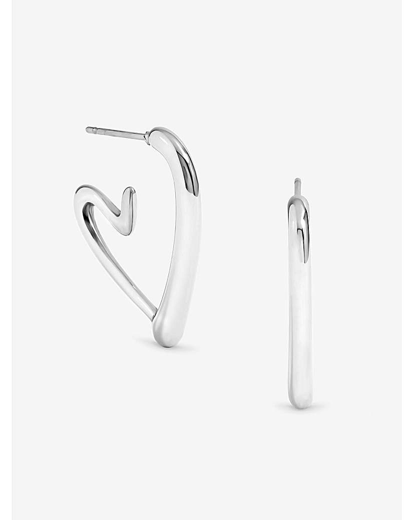 Jon Richard Gold Plated Heart Hoops