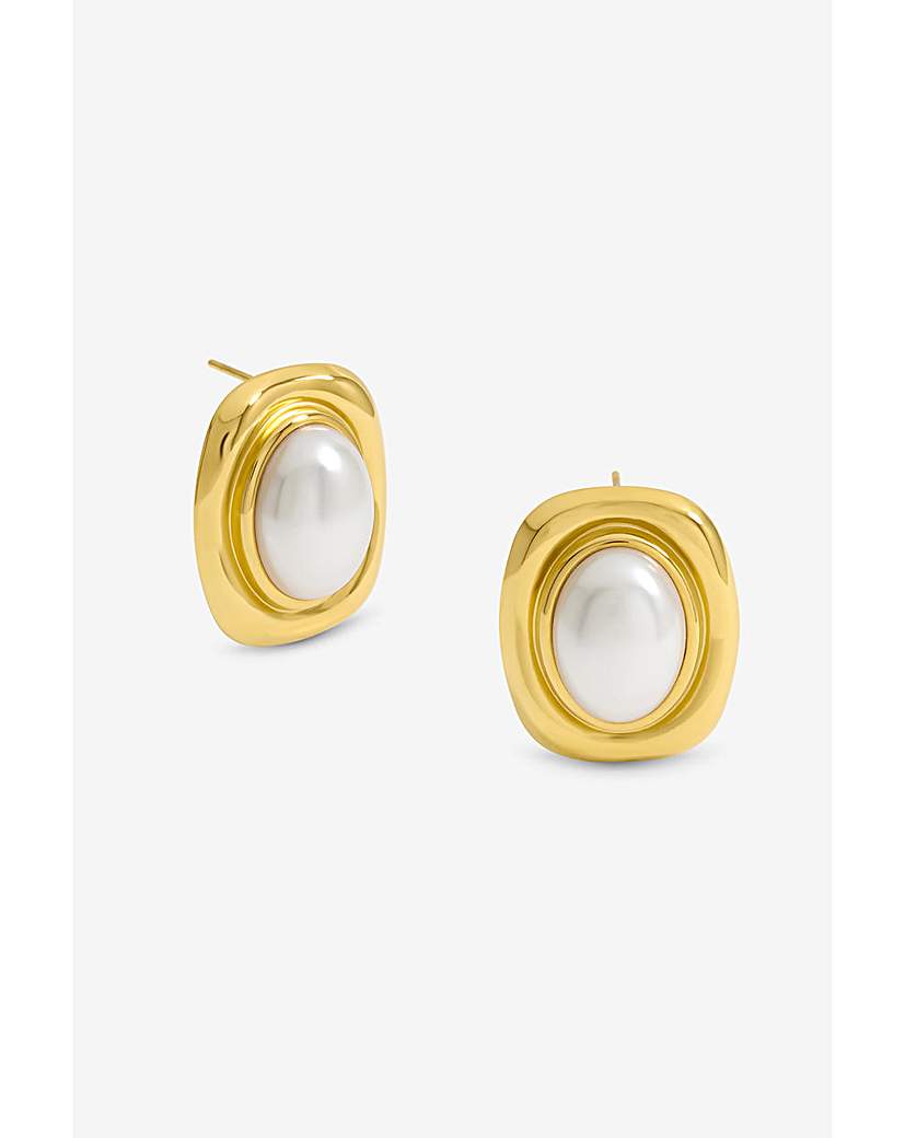 "Jon Richard Gold Plated Pearl Earrings"