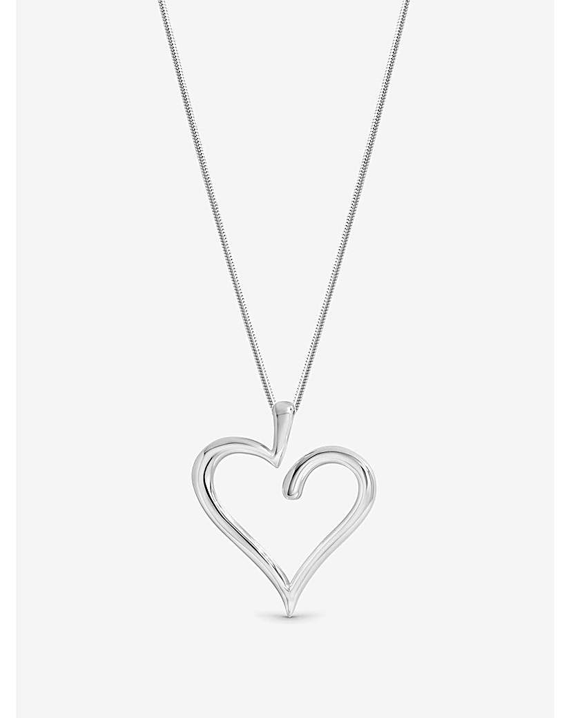 New In - Simply Silver 925 Open Heart Pendant