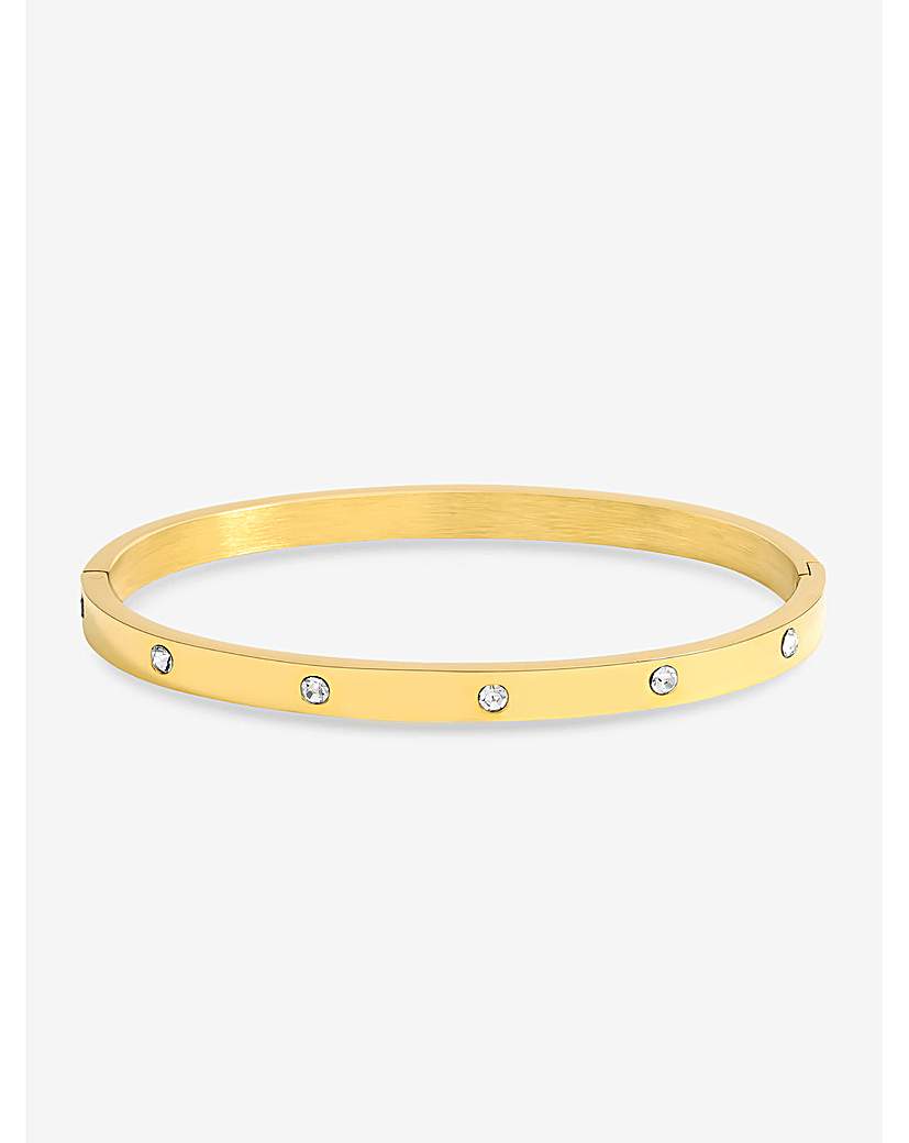 Jon Richard Gold Crystal Polished Bangle