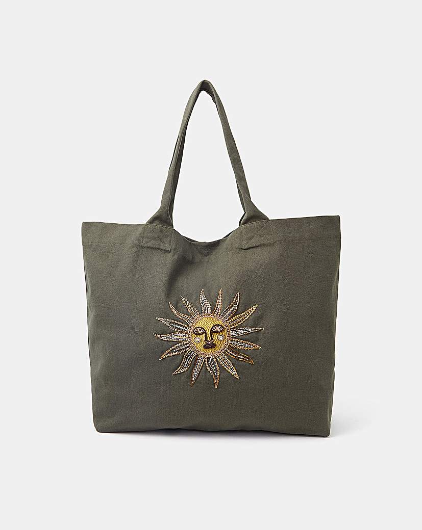 New In - Sun Embellished Tote Bag