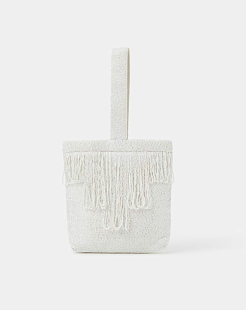 New In - Bridal Beaded Fringe Bag