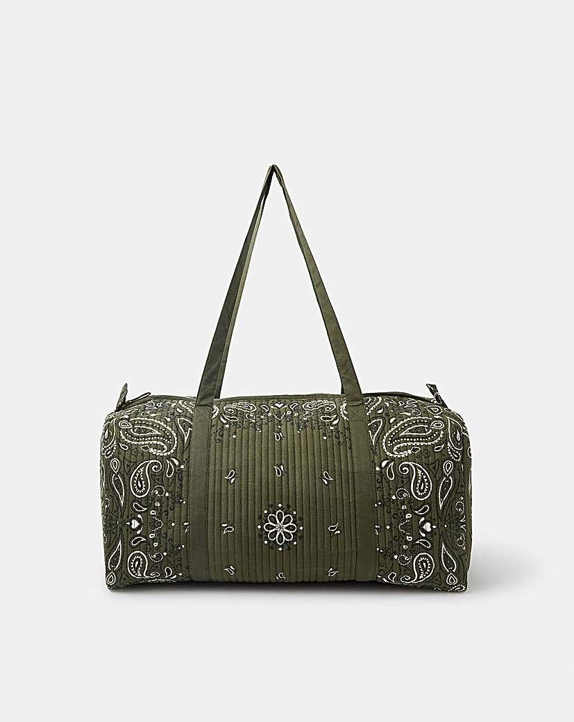 New In - Accessorize Paisley Quilted Weekender