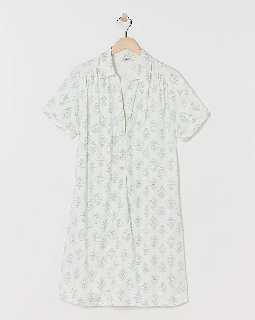 Viscose Twill Relaxed Shirt Dress