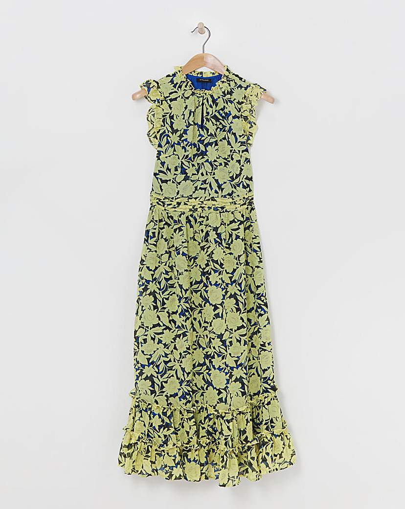 Sleeveless V-Neck Maxi Smock Dress
