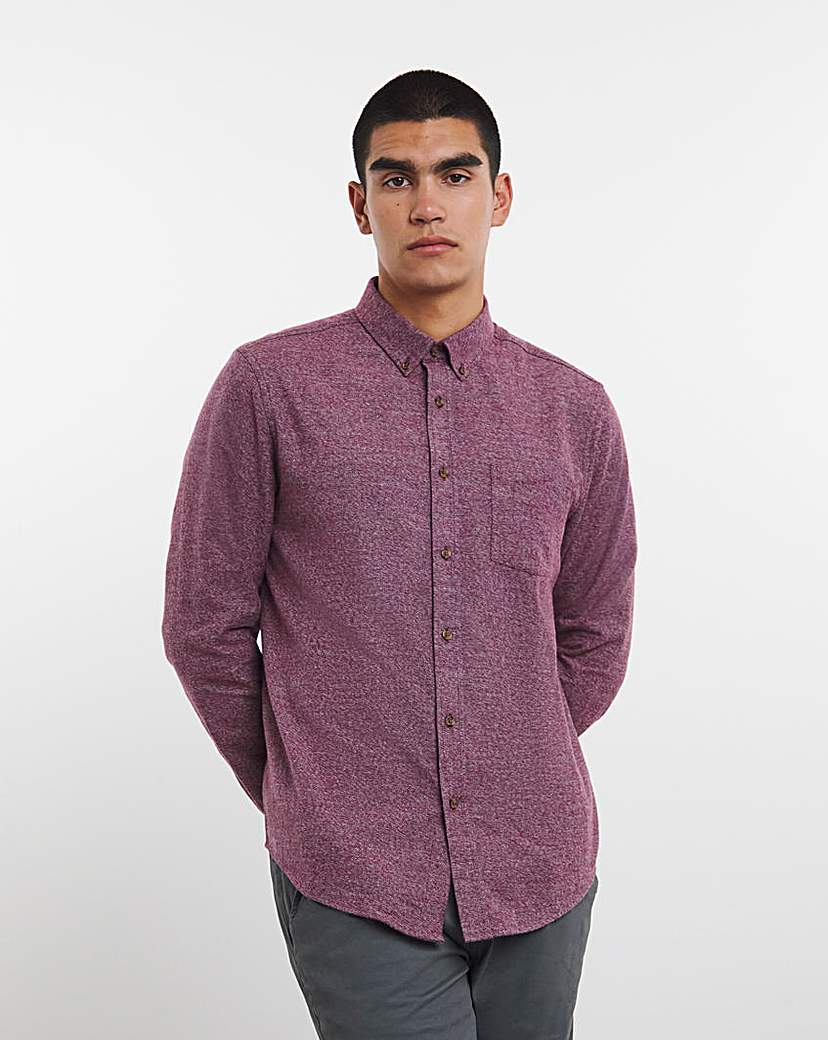 Wine Textured Flannel Shirt