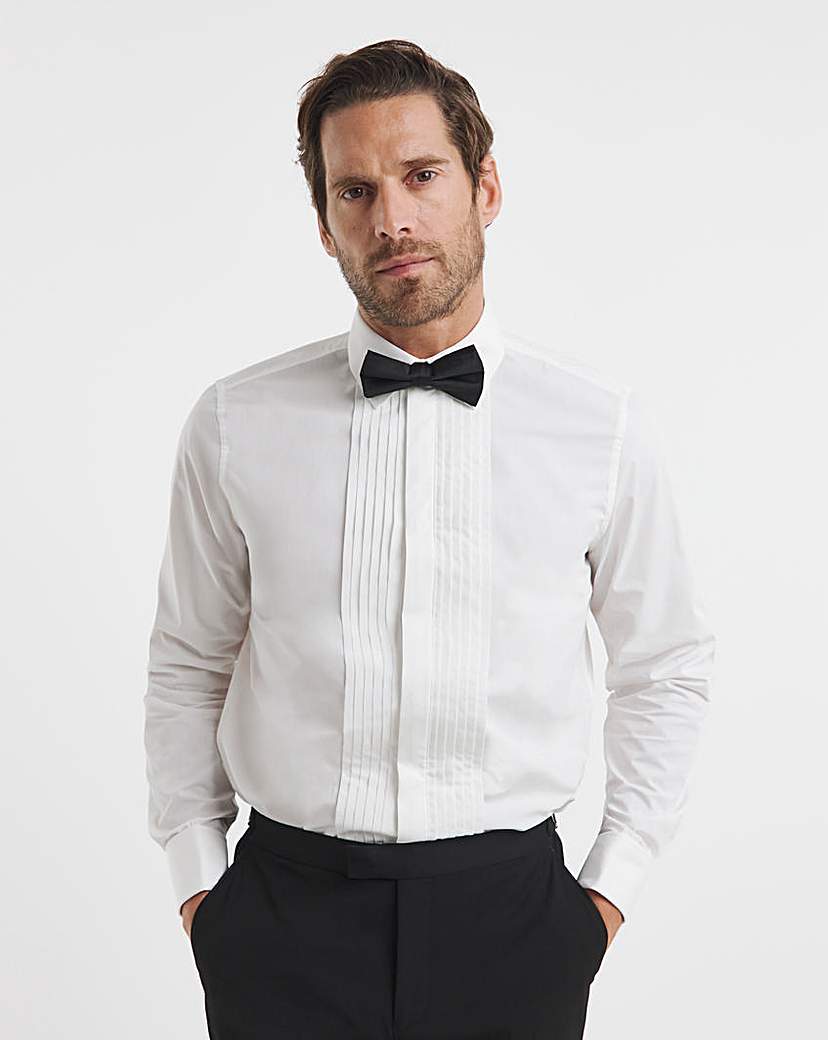 Poplin Dinner Shirt Set With Bow Tie