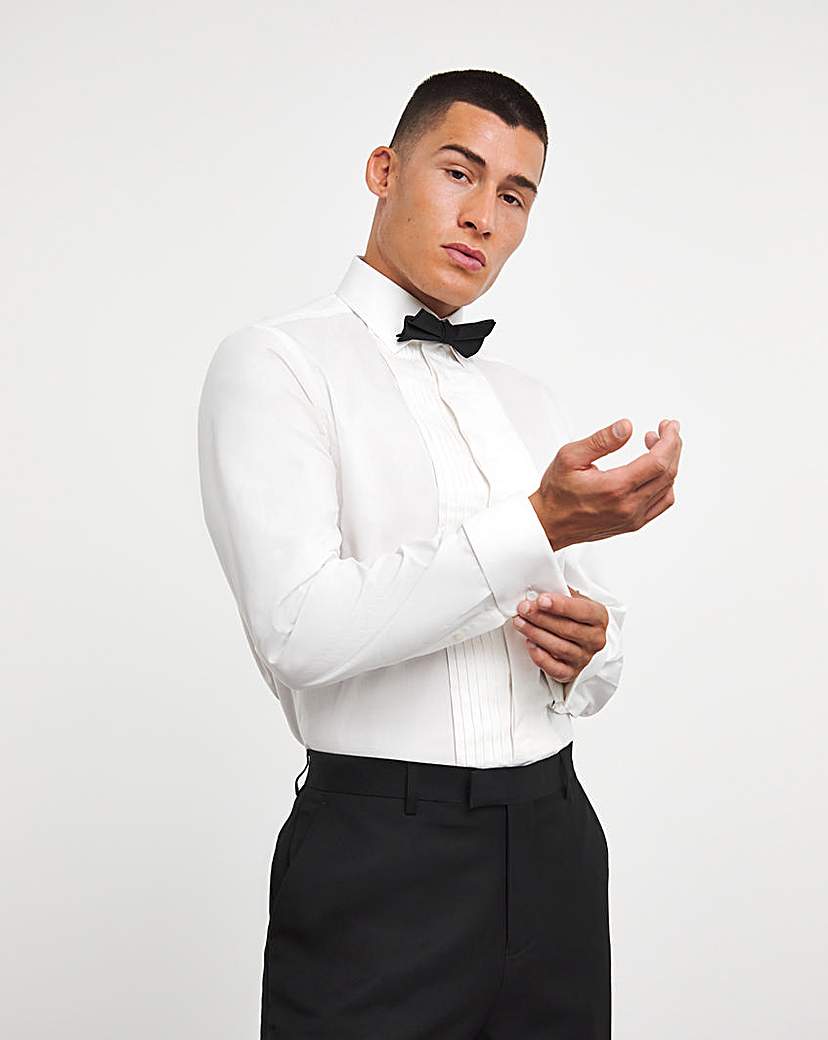 Poplin Dinner Shirt Set With Bow Tie