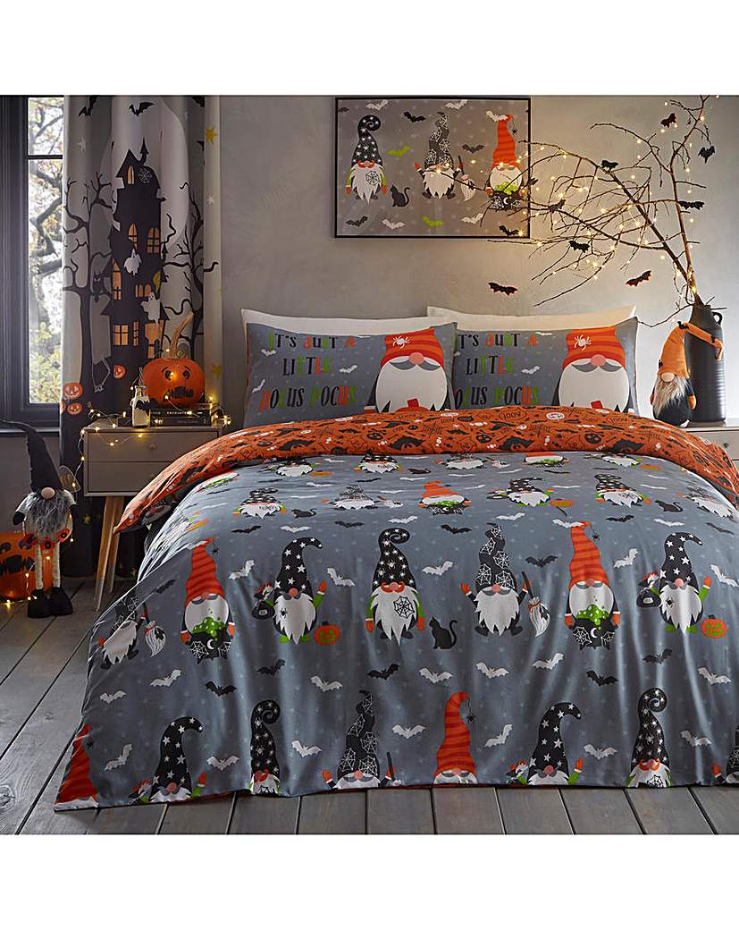 Kids Scary Gonks Halloween Duvet Grey