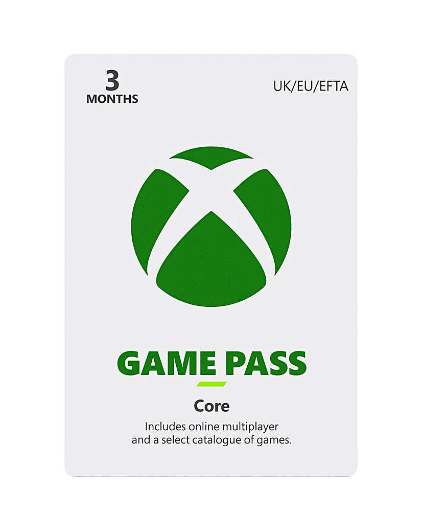 Xbox Game Pass Core 3 Month Membership