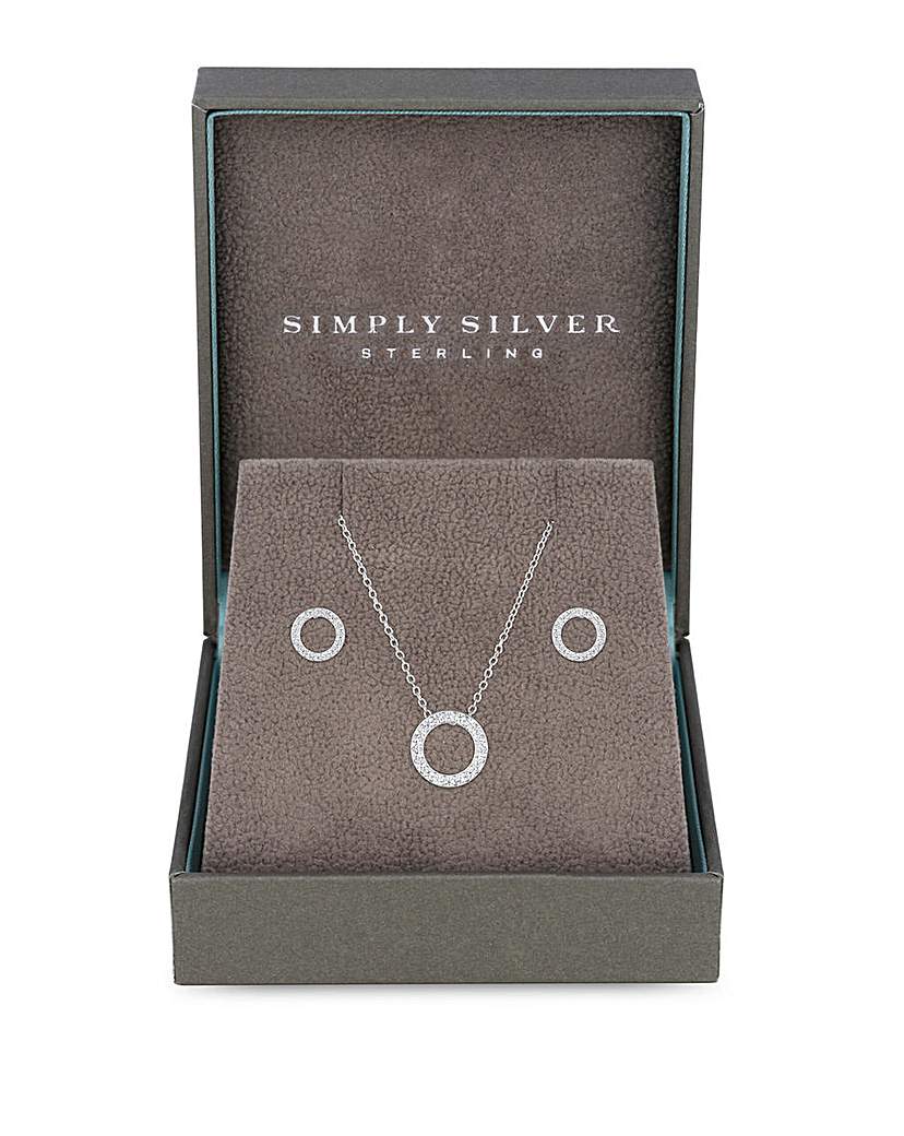 Simply Silver Round Open Set
