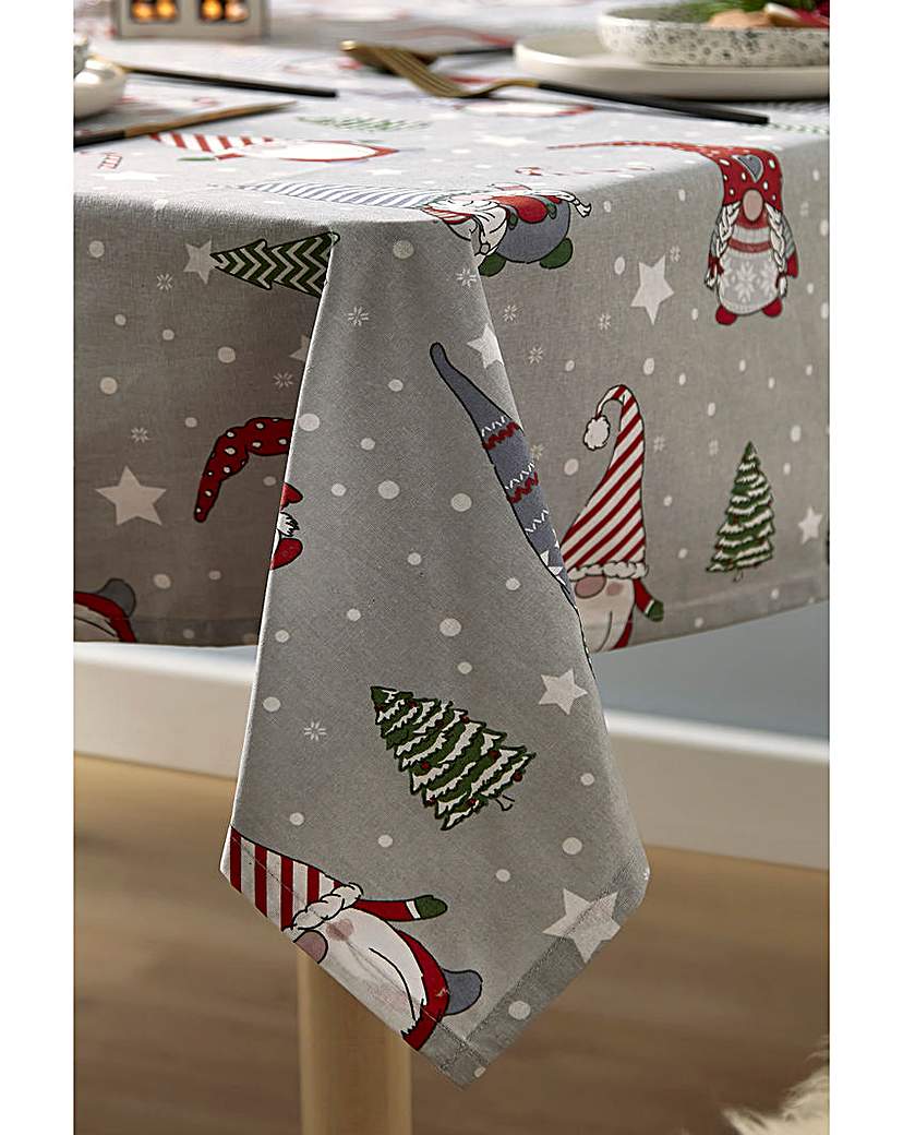 New In - Christmas Gnomes Table Cloth