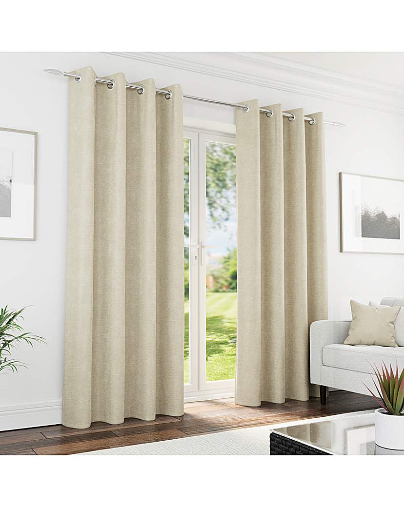 New In - Knightsbridge Black Out Eyelet Curtains