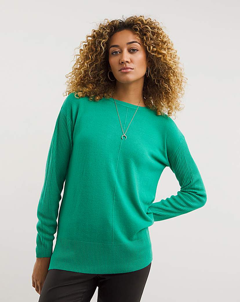 Green Super Soft Crew Neck Jumper