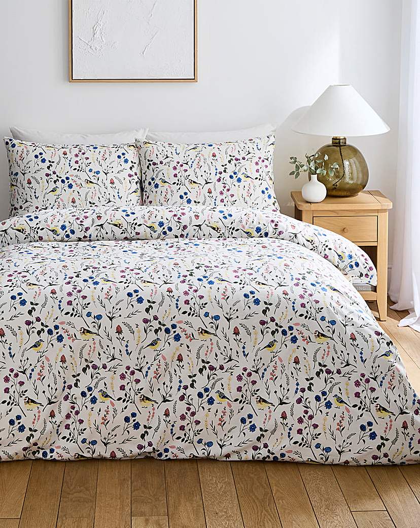 Eliza Floral Bird Duvet Cover Set Multi …