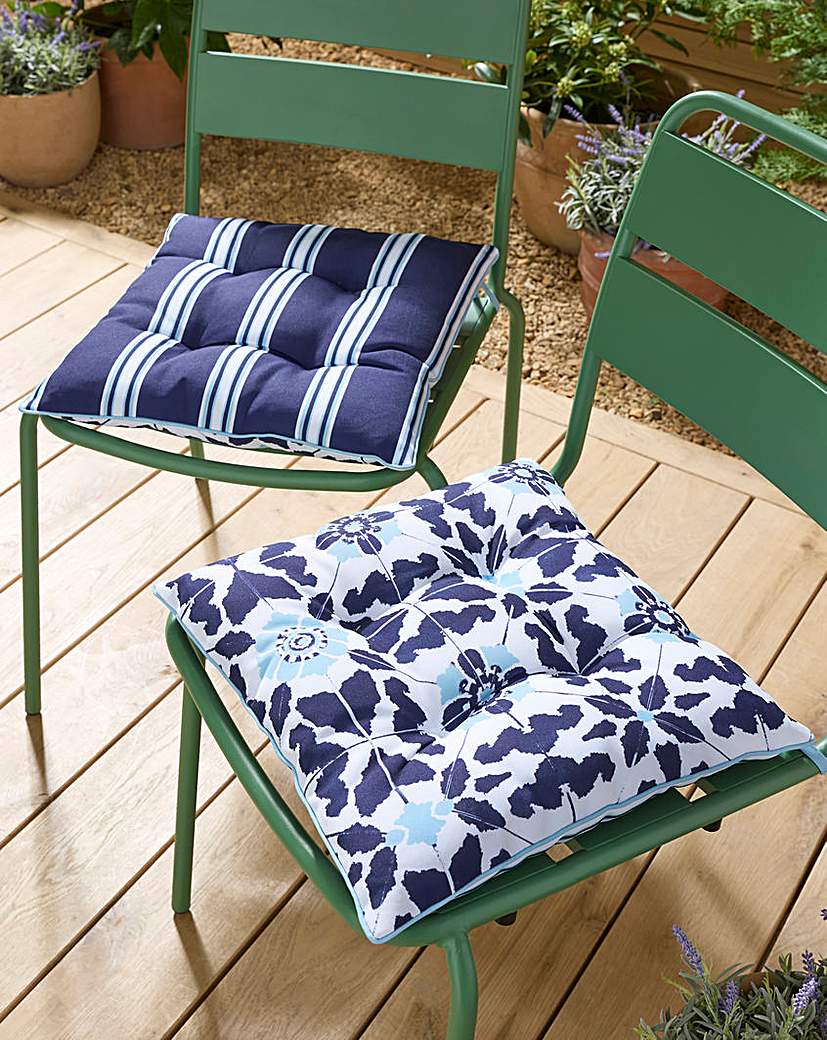 Tile Outdoor 2 Seat Pads with Stripe …