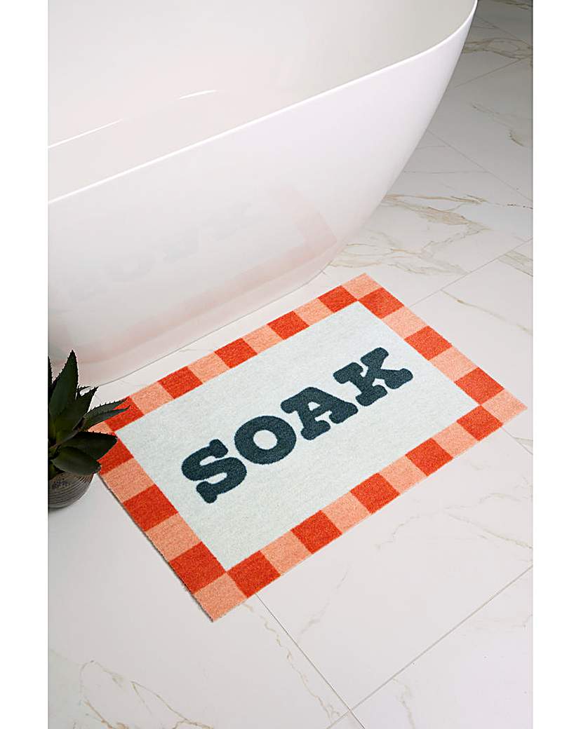 New In - My Mat Bright Soak Printed Nylon Bathmat