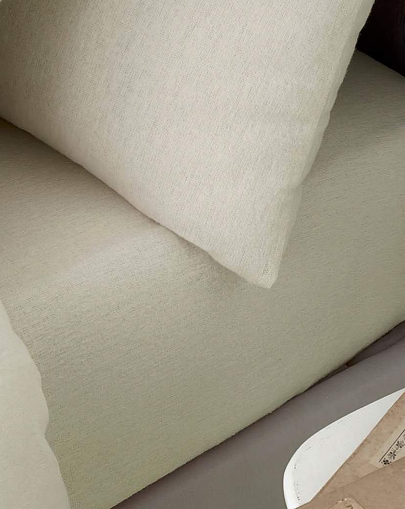 Catherine Lansfield Cotton Fitted Sheet Cream Catherine …