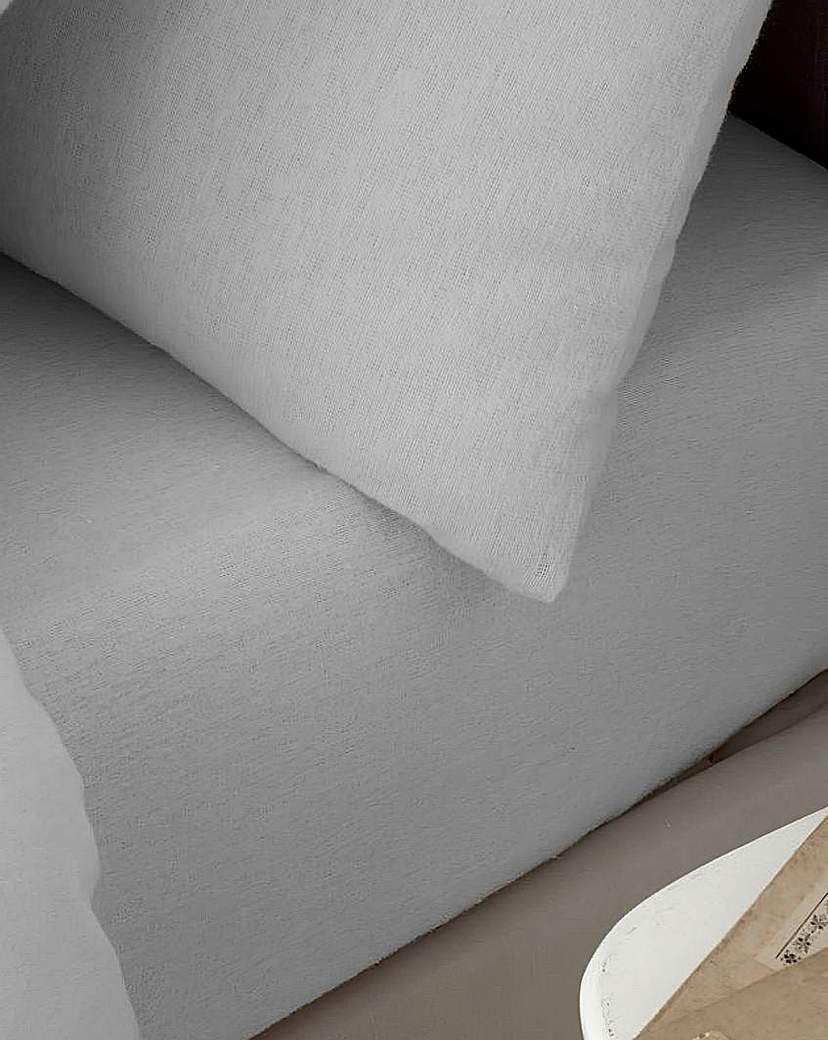 Catherine Lansfield Cotton Fitted Sheet Grey Catherine …