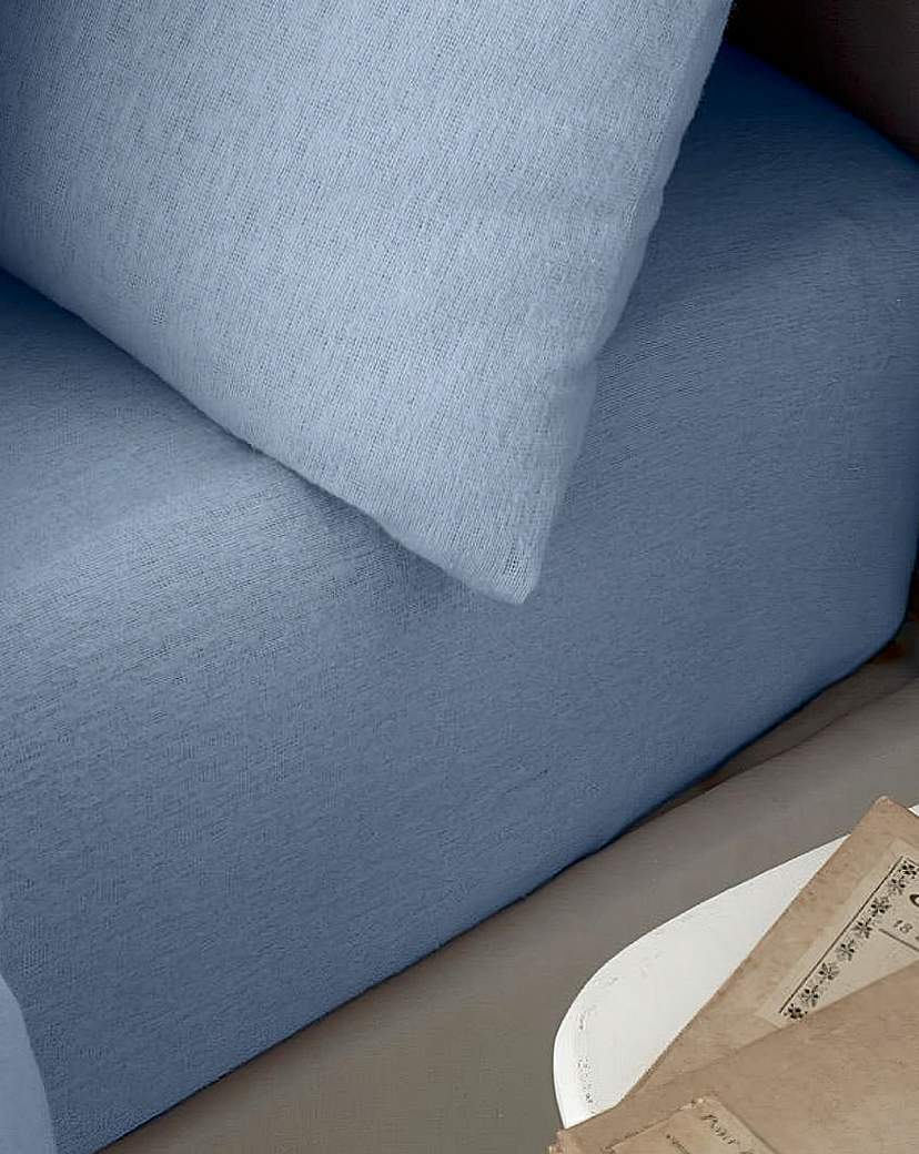 Catherine Lansfield Cotton Fitted Sheet Lansfield Blue …