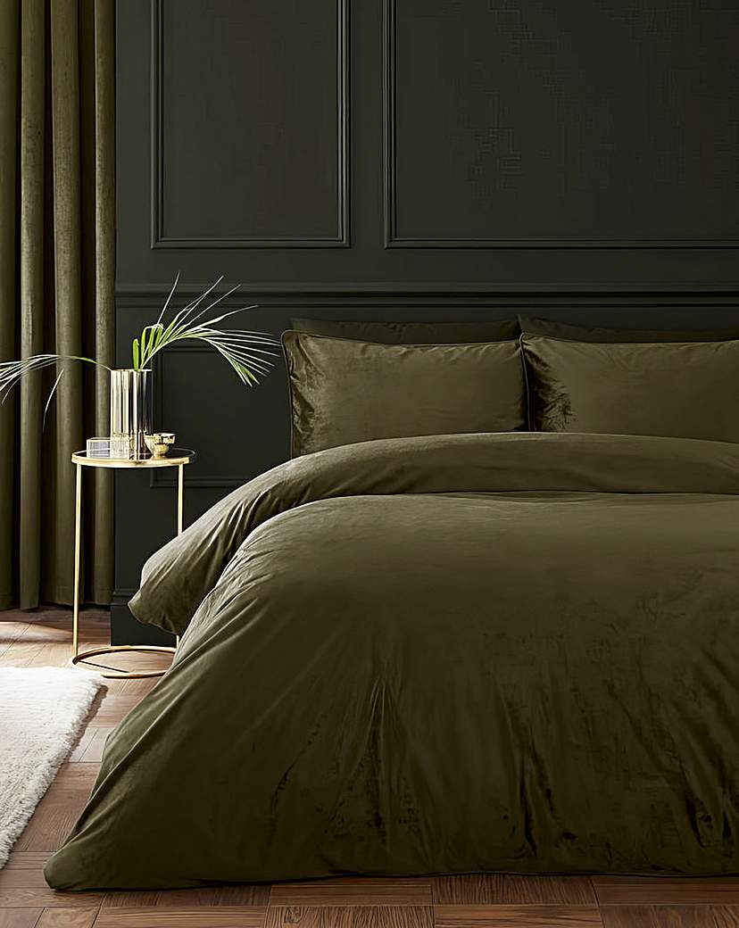 Catherine Lansfield Kingsley Duvet Set Olive Catherine …